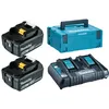 Image de Makita 198077-8 - batterie Li-Ion 18V - pack dÃ©butant (2x 6,0Ah) avec coffret Mbox