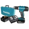 Image de Perceuse-visseuse sans fil Makita 18V Ã13mm + 2 batteries 3Ah + chargeur + coffret - DDF453SFE
