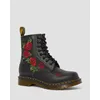 Image de Dr Martens Boots 1460 Vonda En Cuir Ã Broderies Fleuries - Black Softy T - 38