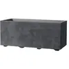 Image de Deroma JardiniÃ¨re Muret Millennium R - 59x25 X H25 Cm - Anthracite - A RÃ©serve D'eau