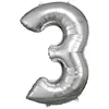 Image de BALLON ALUMINIUM CHIFFRE 3 88CM ARGENT