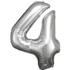 Image de BALLON ALUMINIUM CHIFFRE 4 88CM ARGENT