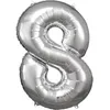 Image de BALLON ALUMINIUM CHIFFRE 8 83CM ARGENT