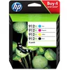Image de HP 912XL - Pack de 4 - à rendement élevé - noir, jaune, cyan, magenta - original - cartouche d'encre - pour Officejet 80XX; Officejet Pro 80XX