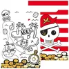 Image de 8 Sachets Cadeaux FÃªte Pirates 16x23cm Rouge, Bordeaux