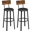 Image de Chaises de bar avec repose-pieds, Lot de 2