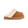 Image de Ugg - Chaussons d'extérieur - W Disquette Chestnut pour Femme en Laine - Taille 38 - Marron