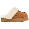 Image de Ugg - Chaussons d'extérieur - W Disquette Chestnut pour Femme en Laine - Taille 37 - Marron