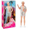 Image de Barbie Le Film - PoupÃ©e Ken Avec Ensemble De Plage RayÃ© Ã  Collectionner