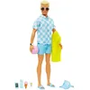 Image de Barbie Barbie-Ken Plage-PoupÃ©e blonde short de bain et accessoires de plage
