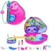 Image de Polly Pocket Polly Pocket-La Famille des Paresseux-Coffret 2 en 1, jouet de voyage