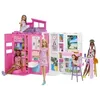Image de Barbie Barbie-Maison de vacances-Coffret et poupÃ©e, 4 zones et 11 accessoires