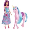 Image de Barbie Barbie-Coffret poupÃ©e et licorne-avec selle, brosse et accessoires