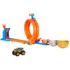 Image de Hot Wheels Monster Trucks Hot Wheels-DÃ©fi du TrophÃ©e Tournez-et-Renversez-Coffret avec camion