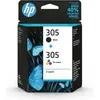 Image de HP 305 (6ZD17AE) Pack de 2 cartouches d'encre authentiques 3 couleurs, noir