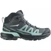 Image de Salomon - Chaussures de randonnée en GORE-TEX - X Ultra 360 Mid GTX W Turbulence / Carbon / Tourmaline - Taille 37 1/3 - Gris
