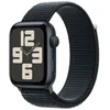 Image de Apple Watch SE (GPS) - 2e gÃ©nÃ©ration - 44 mm - aluminium minuit - Montre connectÃ©e avec bracelet sport - textile - minuit - taille du poignet : 145-220 mm - 32 Go - Wi-Fi, Bluetooth - 32.9 g