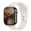 Image de Apple Watch Series 10 GPS + Cellular 46mm Boîtier en Titane Or avec Bracelet Sport Lumière Stellaire - M/L en occasion ou reconditionné