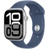 Image de Apple Watch Series 10 (GPS + Cellular) - 46 mm - aluminium argentÃ© - Montre connectÃ©e avec bracelet sport - fluoroÃ©lastomÃ¨re - denim - taille du bracelet : M/L - 64 Go - LTE, Wi-Fi 4, UWB, Bluetooth - 4G - 35.3 g