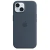 Image de Apple - Coque de protection pour téléphone portable - compatibilité avec MagSafe - silicone - bleu tempête - pour iPhone 15