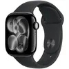 Image de Apple Watch Series 11 GPS + Cellular 42mm Boitier en Aluminium Noir de Jais avec Bracelet Sport Noir S/M