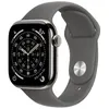 Image de Apple Watch Series 11 GPS + Cellular 42mm Boitier en Titane Naturel avec Bracelet Sport Gris MinÃ©ral S/M