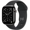 Image de Apple Watch Series 11 (GPS + Cellular) - 42 mm - ardoise titane - Montre connectÃ©e avec bracelet sport - fluoroÃ©lastomÃ¨re - noir - taille du bracelet : S/M - 64 Go - LTE, Wi-Fi 4, UWB, Bluetooth...