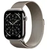 Image de Apple Watch Series 11 GPS + Cellular 46mm Boitier en Titane Naturel avec Bracelet Milanais Naturel S/M