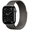 Image de Apple Watch Series 11 GPS + Cellular 46mm Boitier en Titane Ardoise avec Bracelet Milanais Noir M/L