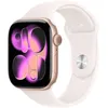 Image de Apple Watch Series 11 GPS + Cellular 46mm Boitier en Aluminium Or Rose avec Bracelet Sport Rose Tendre M/L