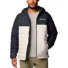 Image de Columbia - Doudoune isolante et déperlante - Powder Lite II Hooded Jacket Dark Stone Black pour Homme - Taille L - Noir