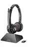 Image de Poly Savi 8220 - Savi 8200 series - micro-casque - sur-oreille - DECT / Bluetooth - sans fil - USB-A via adaptateur Bluetooth - noir - certifié UC, en occasion ou reconditionné