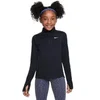 Image de Veste de survêtement demi-zippé Dri-FIT fille Nike Noir 13/15 ans FD2853-010