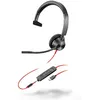 Image de HP Poly Blackwire 3315 - Blackwire 3300 series - micro-casque - sur-oreille - filaire - jack 3,5mm, USB-C - noir - certifiÃ© UC