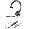 Image de HP Poly Blackwire 3315 - Blackwire 3300 series - micro-casque - sur-oreille - filaire - jack 3,5mm, USB-C - noir - certifiÃ© UC, CertifiÃ© pour Microsoft Teams