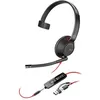 Image de HP Poly Blackwire 5210 - Blackwire 5200 series - micro-casque - sur-oreille - filaire - jack 3,5mm, USB-C - noir - CertifiÃ© pour Microsoft Teams, CertifiÃ© pour Skype for Business, certifiÃ© Cisco Jabber, CertifiÃ© Avaya, Works With Chromebook...