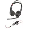 Image de HP Poly Blackwire 5220 - Micro-casque - sur-oreille - filaire - USB-C, jack 3,5mm, USB-A - noir - CertifiÃ© pour Skype for Business, certifiÃ© Cisco Jabber, CertifiÃ© Avaya, CertifiÃ© pour Microsoft Teams, certifiÃ© Zoom, certifiÃ© UC, Works With...