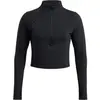 Image de Sweatshirt 1/2 zip en maille femme Under Armour Launch Elite Noir S 1386338-001