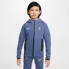 Image de Sweat Ã Capuche Et Zip En Fleece Nike Football Paris Saint-Germain Tech Pour Ado (GarÃ§on) - Bleu