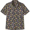 Image de Patagonia - Chemise légère et respirante en coton biologique - M's Go To Shirt Jaguar Geo Dolomite Blue pour Homme en Coton - Taille M - Bleu