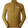 Image de The North Face - T-shirt de running léger et respirant avec col zippé - M Sunriser 1/4 Zip Cedar pour Homme - Taille L - Marron