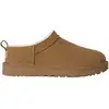 Image de Ugg - Chaussons d'extérieur rembourrés - W Classic Micro Chestnut pour Femme en Cuir - Taille 37 - Marron