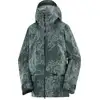 Image de Salomon - Veste de ski imperméable - Absolute 3L Print Jkt W Ao/Green Gables pour Femme - Taille M - Vert