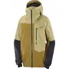 Image de Salomon - Veste de ski en GORE-TEX ePE - Moon Patrol Jacket W Gray Green/Brilliant Olive/Deep Black pour Femme - Taille L - Jaune