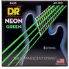 Image de Dr Ngb5-40 - Hi-Def Neon - Green, Jeu Guitare Basse, 5 Cordes Light 40-120