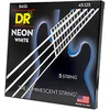 Image de Dr Nwb5-45 - Hi-Def Neon - White, Jeu Guitare Basse, 5 Cordes Medium 45-125