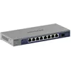 Image de NETGEAR GS108X - Commutateur - non gÃ©rÃ© - 8 x 10/100/1000 + 1 x Ethernet SFP+ de 10Go (liaison montante) - de bureau, fixation murale