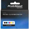 Image de Cartouche compatible Canon PGI-530 + CLI-531BK/C/M/Y/GY - 6 couleurs - Multipack
