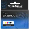 Image de Cartouche compatible Epson SJIC36P(K/C/M/Y) - 4 couleurs - Multipack