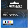 Image de Cartouche compatible Epson T9731/32/33/34 - 4 couleurs - Grande capacité - Multipack